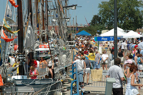 A crowd at Tall Ship Festival